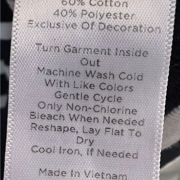 T by Talbots Women’s Black and White Striped Long Sleeve Top - Picture 6 of 7